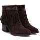 4. Women's insulated cowboy boots with fringes, chocolate M.Daszyński