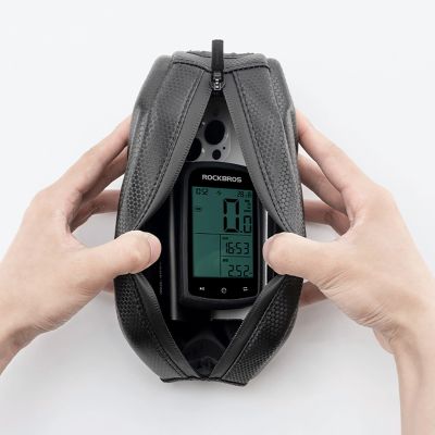 5. Rockbros Bike Bag, Rigid, Frame, Top Tube, 1.4l - Black