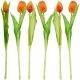4. BOUQUET OF 7 ORANGE TULIPS 31 CM LIFE-LIKE SPRING DECORATION