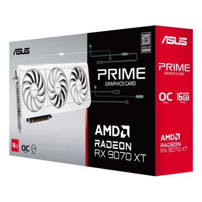 7. graphics card ASUS PRIME RX9070XT O16G WHITE