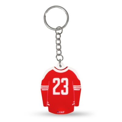 2. Poland (Away) hockey jersey keychain SREBBREKH-PL
