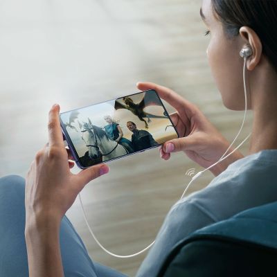 10. Joyroom JR-EC06 USB-C in-ear headphones - silver