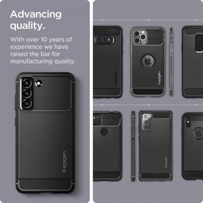 12. Spigen Rugged Armor Case for Samsung Galaxy S21 FE - Matte Black