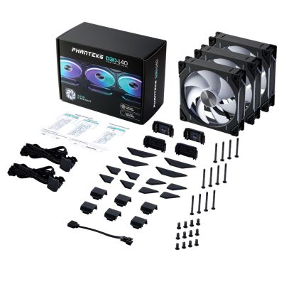 8. Phanteks PH-F140D30 Fan 14 cm Black 3 pcs.