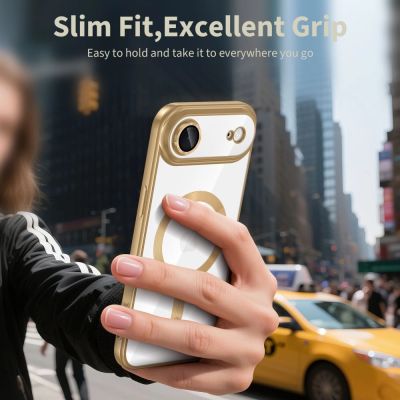 4. Tech-Protect MagFlex MagSafe Case for iPhone 17 Air - Transparent Gold