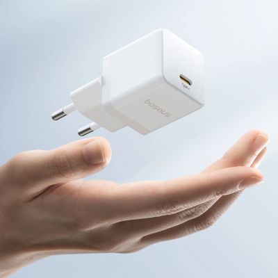 5. Baseus Palm 20W USB-C Wall Charger - White