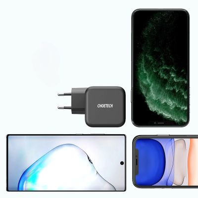 8. Choetech GaN USB Type C wall charger 61W Power Delivery black (Q6006)