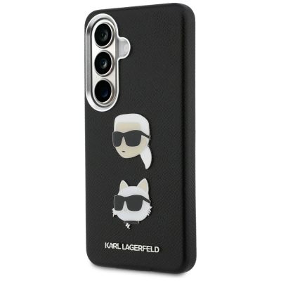 2. Karl Lagerfeld Saffiano Double Heads Metal Case for Samsung Galaxy S26+ - Black