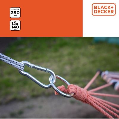 17. STEEL CARABINER 2 PCS BLACK + DECKER