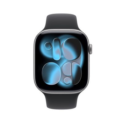 2. Apple Watch Series 11 GPS + Cellular 46mm Space Gray Aluminum Case with Black Sport Band - S/M