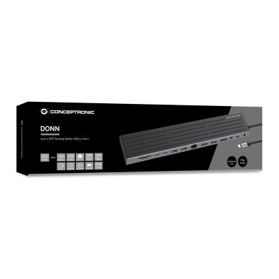 5. CONCEPTRONIC 14-1 USB-C docking station->2xHDMI/DP/2xUSB-C/+ 18cm white