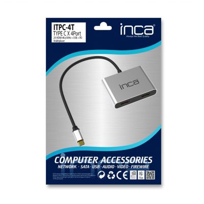 8. Inca ITPC-4T USB 3.2 Gen 1 (3.1 Gen 1) Type-C Aluminum hubs and hubs
