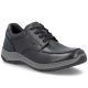 Men's comfortable leather shoes, width H, black, Rieker 03607-24