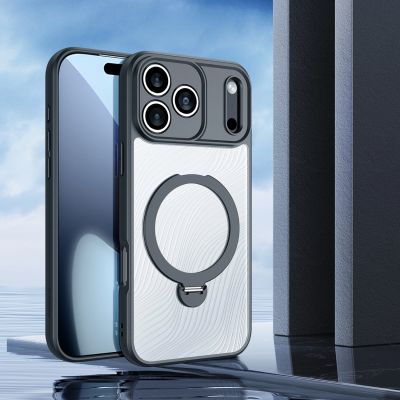 3. Dux Ducis Aimo Mag Case with Magnetic Ring and Stand for iPhone 17 Pro – Black