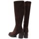 5. Women’s brown suede heeled boots Potocki SZ12849