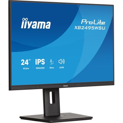 21. iiyama ProLite XB2495WSU-B1 computer monitor 61.2 cm (24.1") 1920 x 1200 px Full HD LCD Black