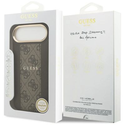 8. Guess 4G Stripe MagSafe case for iPhone Air - brown