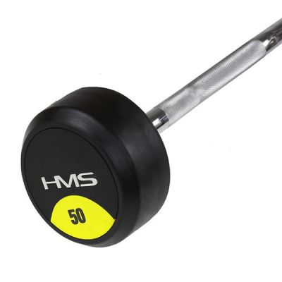 28. Rubber-coated barbell/curl bar HMS GSL-50 50 kg