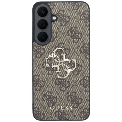 3. Guess Leather 4G Metal Logo Case for Samsung Galaxy S26 FE - Brown