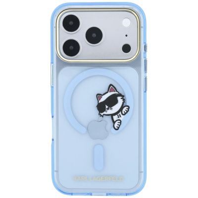 3. Karl Lagerfeld Peekaboo Logo MagSafe case for iPhone 18 Pro / 17 Pro - light blue