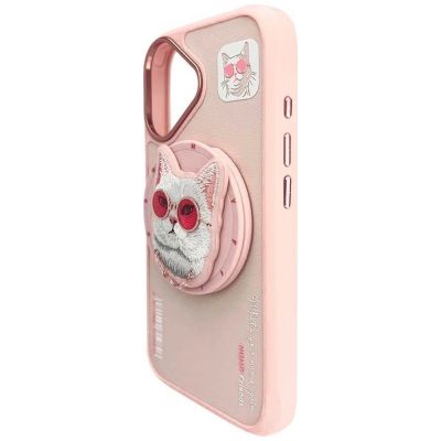 4. Nimmy Glasses Cool Cat MagSafe Case for iPhone 16 - Pink