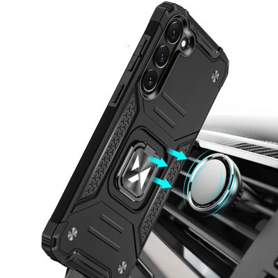 6. Wozinsky Ring Armor case for Samsung Galaxy S23+ armored cover magnetic holder ring black