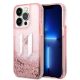 Karl Lagerfeld KLHCP14XLBKLCP iPhone 14 Pro Max 6.7 "pink / pink hardcase Liquid Glitter Big KL