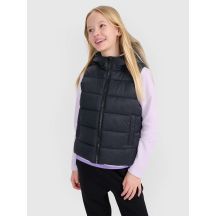 Girls' down vest with synthetic filling 4F 4FJWSS25TVJAF166-20S