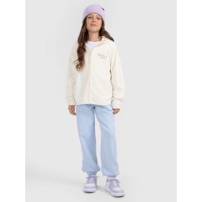 4. Girls' loose fleece with hood 4F 4FJRAW25TFLEF444-11S