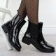 30. Women's black worker boots with socks Sabatina