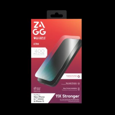 ZAGG InvisibleShield Glass XTR4 protective glass with graphene and blue light filter for iPhone 15/16