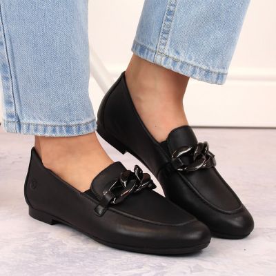 20. Comfortable leather shoes with chain Remonte W RKR645 black