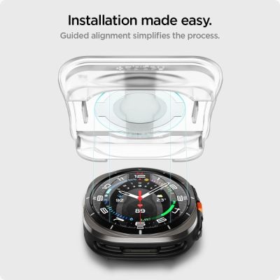 10. Spigen Glas.TR EZ Fit Tempered Glass for Samsung Galaxy Watch Ultra (47mm) - Clear (2-pack)