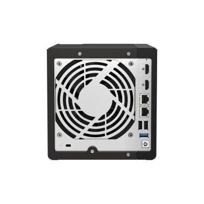 Qnap TS-453E-8G, Tower, 4 x 2.5"/3.5" SATA, Intel Celeron J6412 4C/4T, 8 GB DDR4 onboard not expandable, 2 x 2.5GbE, External adapter (PSU)