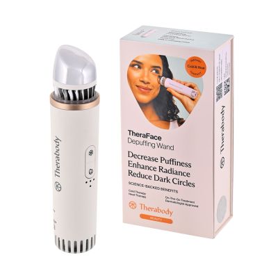 6. Therabody TheraFace Depuffing Wand (White) – Facial Treatment Wand
