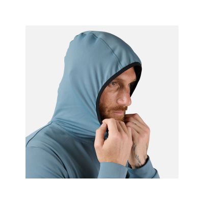 5. ROSSIGNOL Men's Mid Layer Thin Fz Sweatshirt Blue