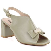 Women's sandals with a bow, olive green, Jezzi RMR25112-3