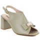 Women's sandals with a bow, olive green, Jezzi RMR25112-3