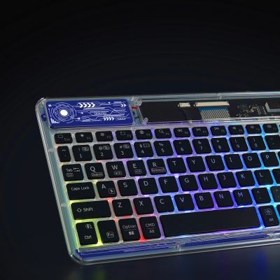 10. Dux Ducis Keyboard (CK Series) Wireless for Laptop / Tablet / Phone - Transparent