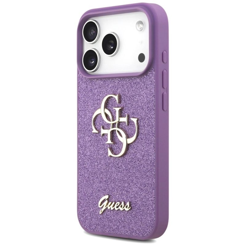 2. Guess Fixed Glitter Big 4G case for iPhone 17 Pro - purple