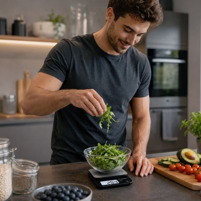 4. Wozinsky WAK-2252 kitchen scale accurate with large LCD display up to 5 kg - black