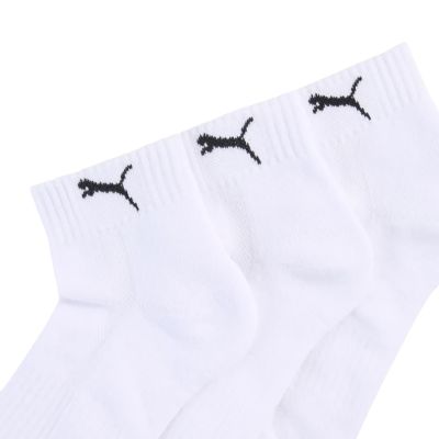 2. Puma Cushioned Quarter Socks 3 Pack White 938581 02