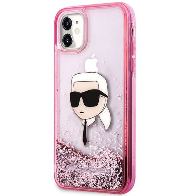 2. Karl Lagerfeld Glitter Karl Head iPhone 11/XR Case - Pink