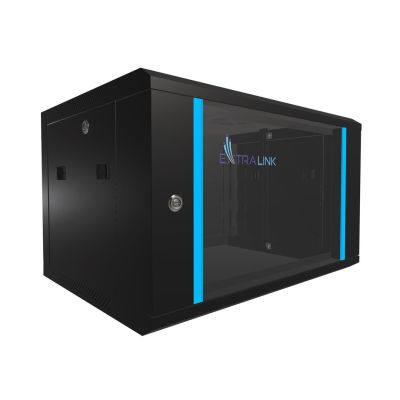 29. Extralink 6U 600x450 Black Wall-Mounted Rack Cabinet