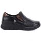 2. Women's leather wedge shoes, black, Vinceza 133118