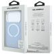 8. Karl Lagerfeld Ring Stand 360 Saffiano Classic Logo MagSafe Case for iPhone 18 Pro / 17 Pro - Light Blue