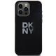 3. DKNY Liquid Silicone Metal Logo iPhone 15 Pro Max Case - Black
