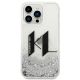 3. Karl Lagerfeld Liquid Glitter Big KL case for iPhone 14 Pro - silver