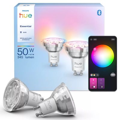 3. Philips Hue White and color ambiance Essential GU10 - Smart spotlight - 345 lm - 4.7 W - 2 pcs