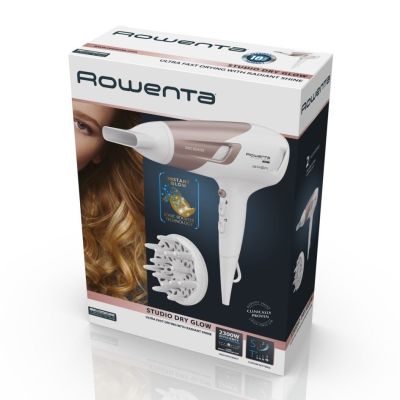 12. Rowenta Studio Dry CV5830 Hair Dryer 2300W Beige, White